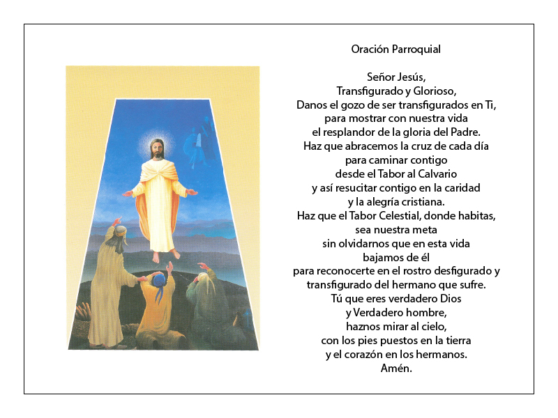 Oración Parroquia la Transfiguración del Señor